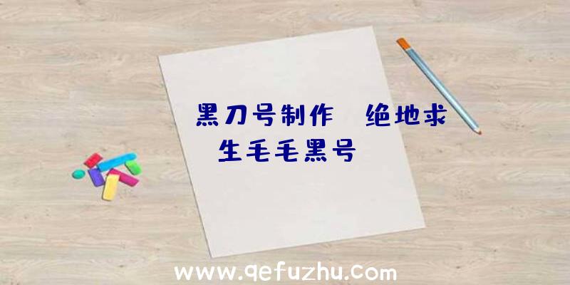 「pubg黑刀号制作」|绝地求生毛毛黑号